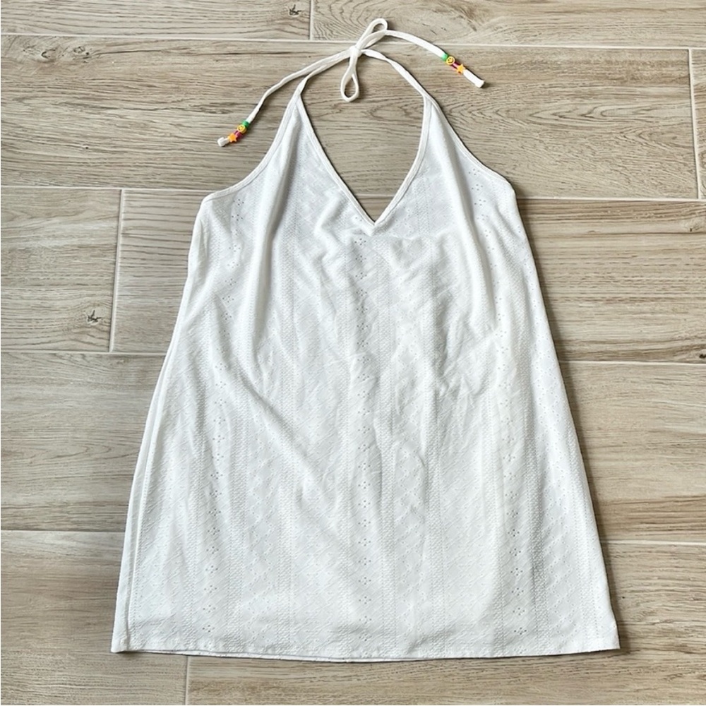 Wild Fable Swim Cover Up White Halter Beach Dress
